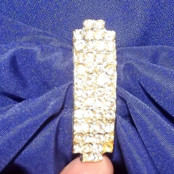 HUEY WALZER/Darcy Dress, M, Blue, VINTAGE, Peplum, Big Bow, Long sleeves - Picture 5 of 14